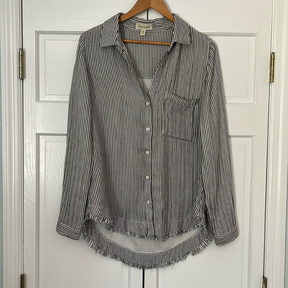 Cloth & Stone Flannel Stripe Shirt